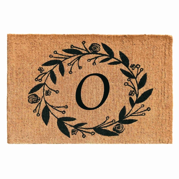 Calloway Mills Monogram Door Mat, Black, Natural, 24 in W x 36 in L 103362436O - main